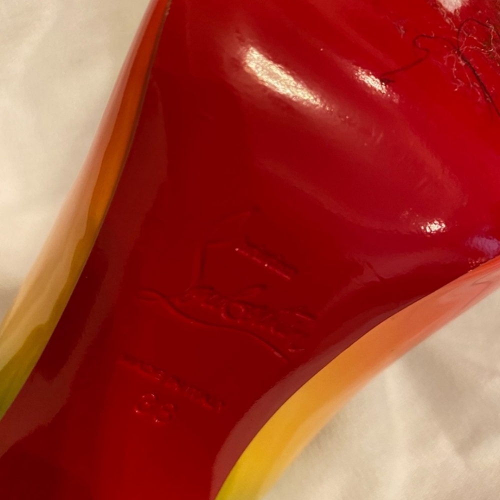 Christian Louboutin Vibrant Multicolor Stiletto Heels - Picture 6 of 7